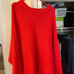 Aerie Red Oversized Sweater
